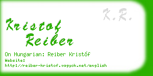 kristof reiber business card